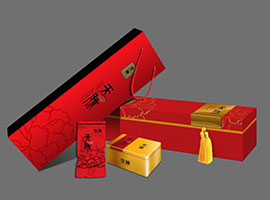 定制一款具有當(dāng)?shù)靥厣牟枞~禮品盒包裝